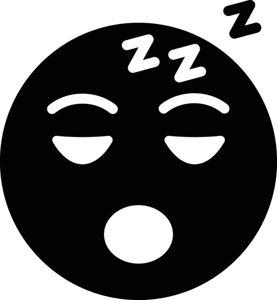 dormido cara vector icono