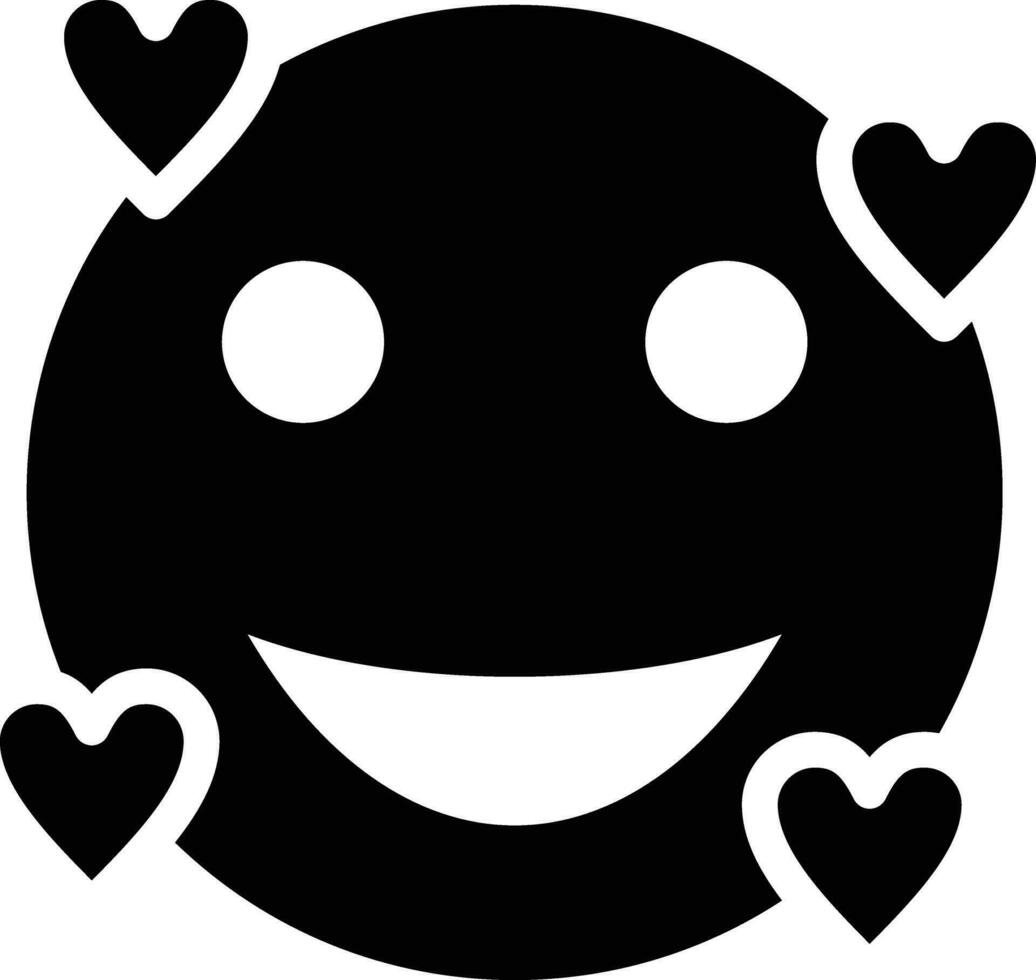 Smiling Face with Heart Eyes Vector Icon