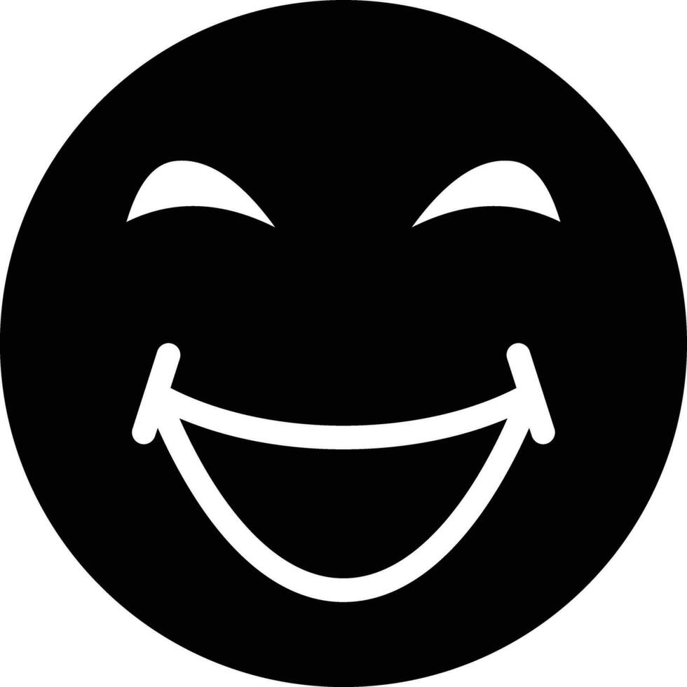 Grinning Squinting Face Vector Icon