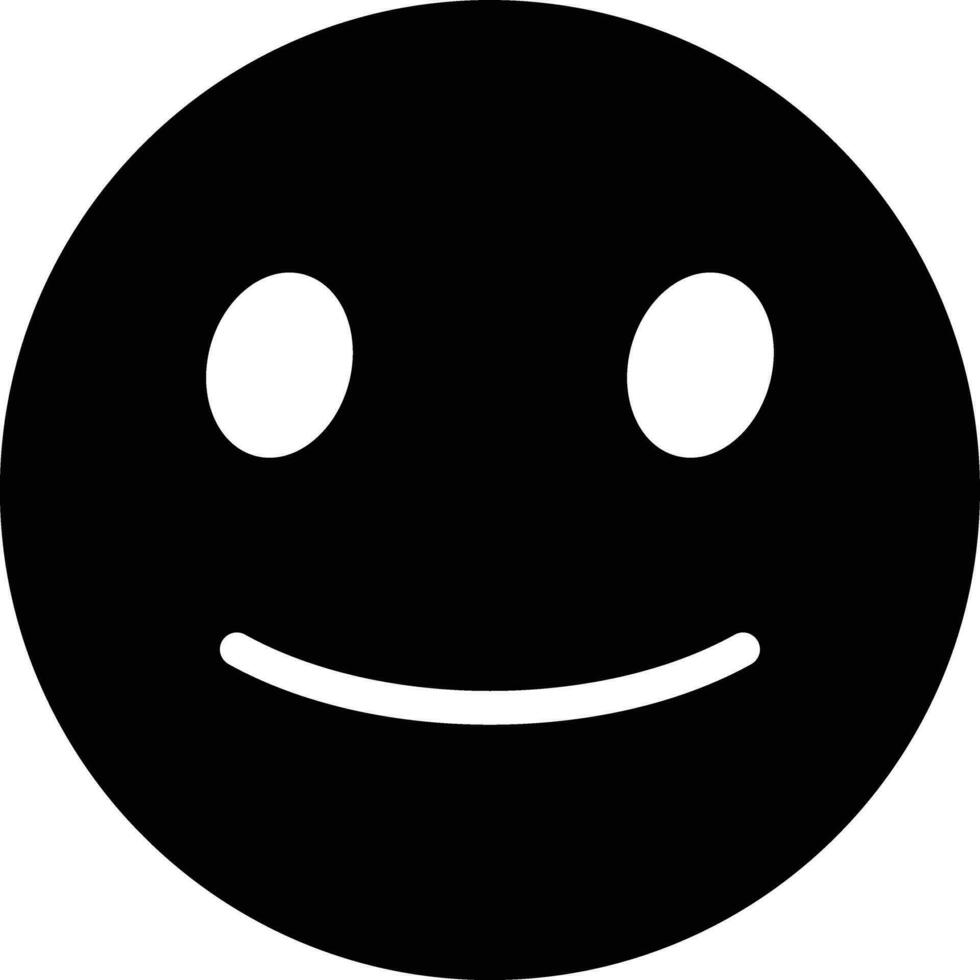 ligeramente sonriente cara vector icono