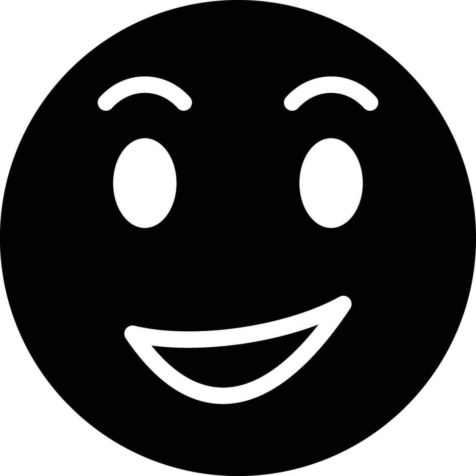 sonriente cara con sonriente ojos vector icono