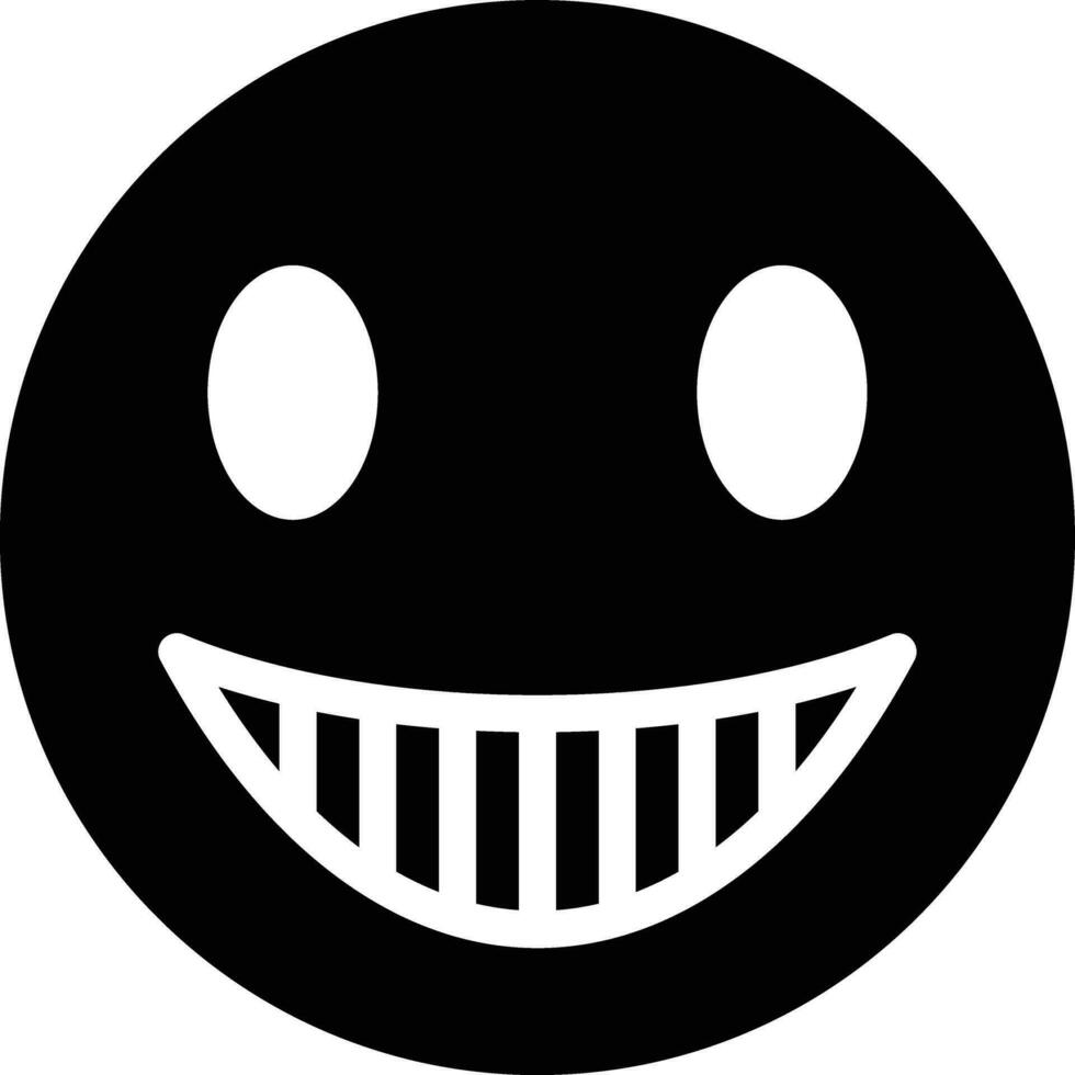 sonriendo cara con sonriente ojos vector icono