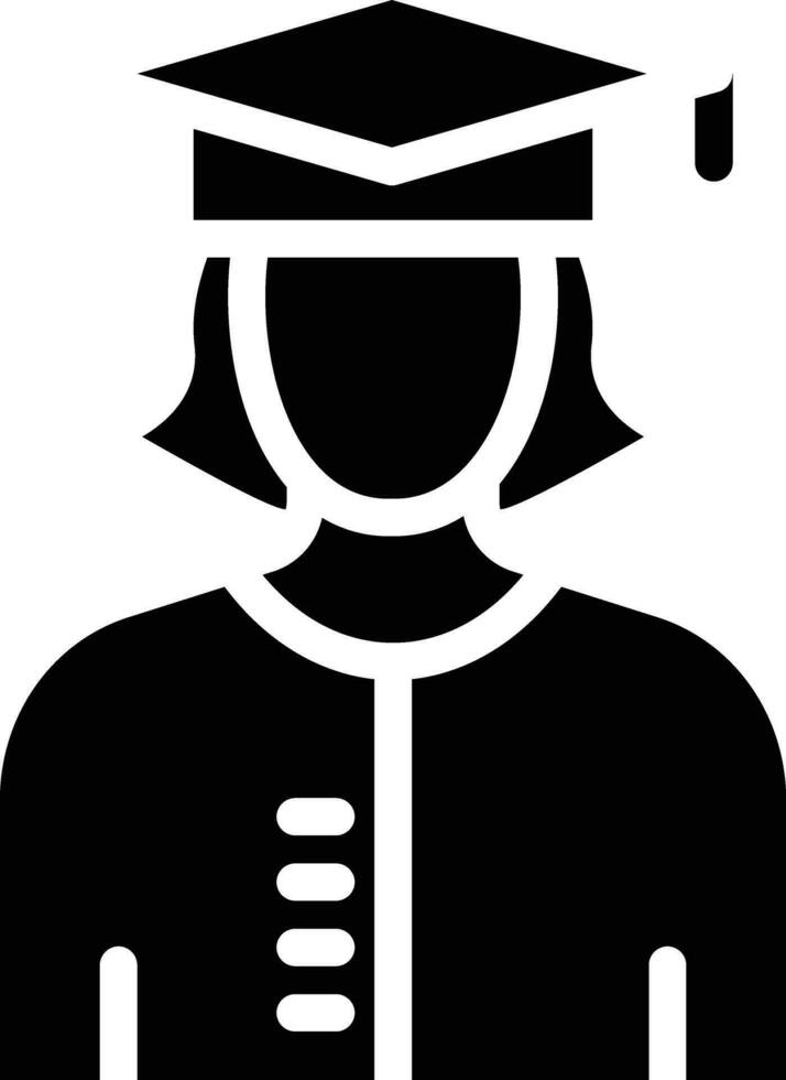 Graduated Lady Vector Icon