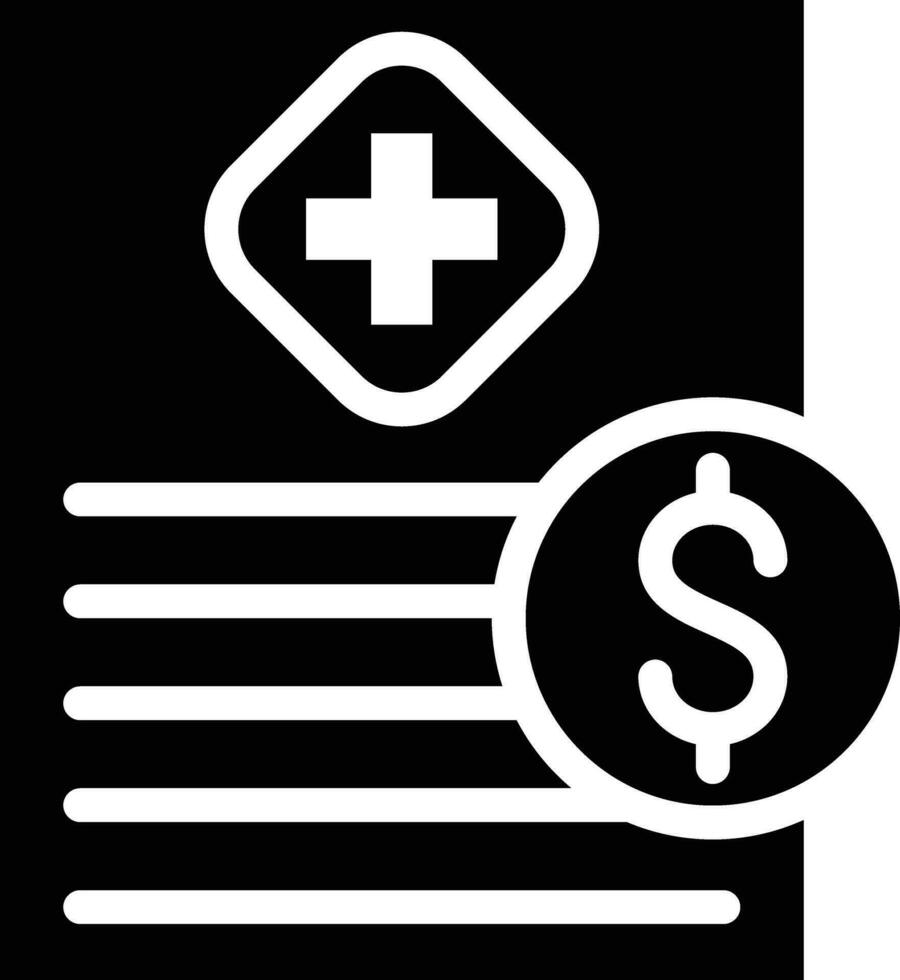 Medical Bill Vector Icon