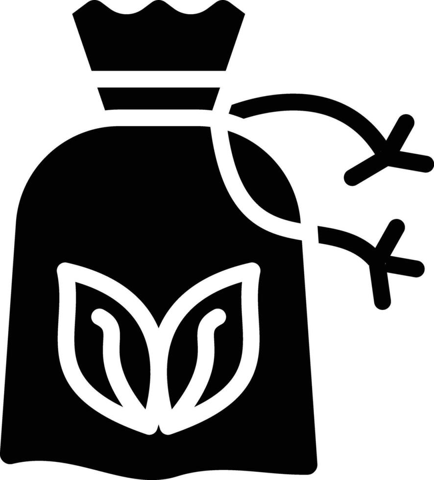 hierbas bolso vector icono