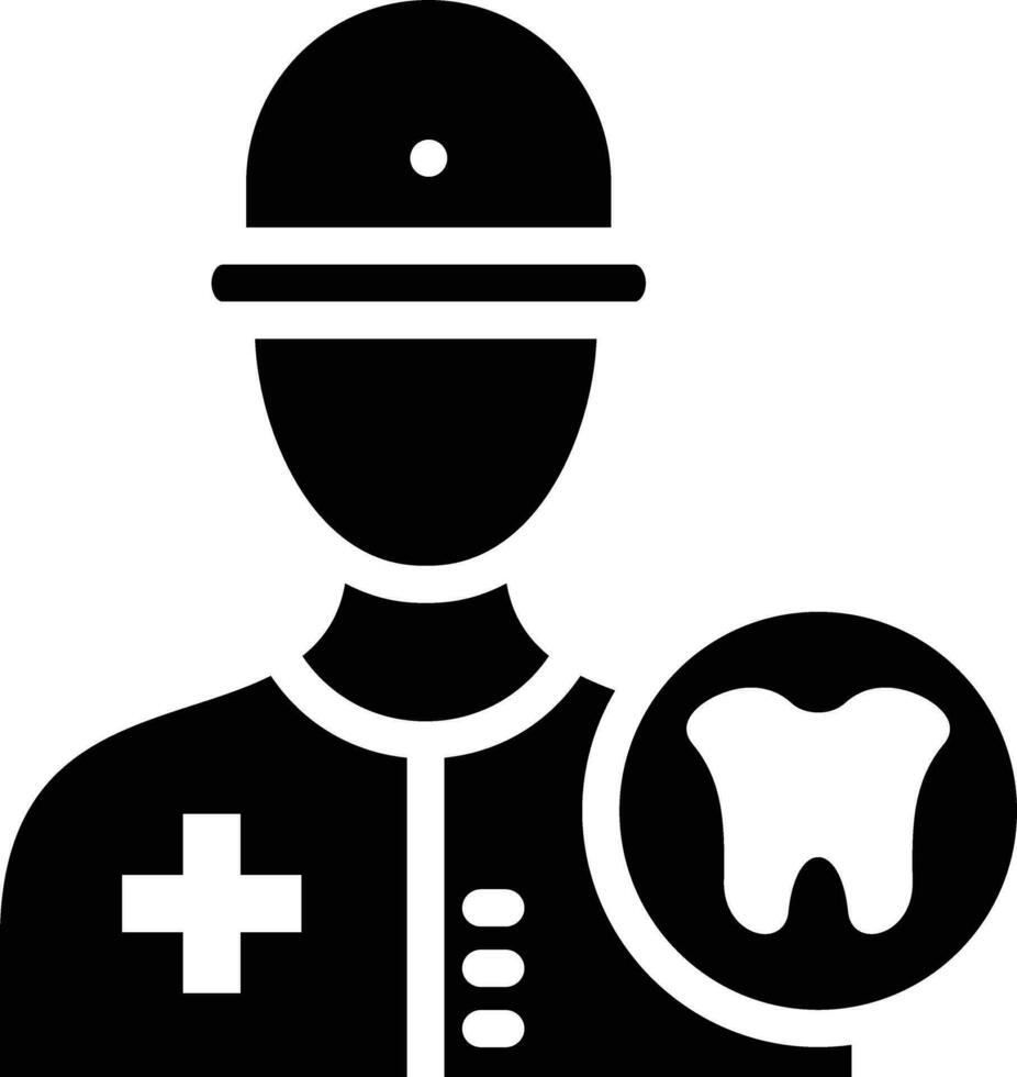icono de vector de dentista
