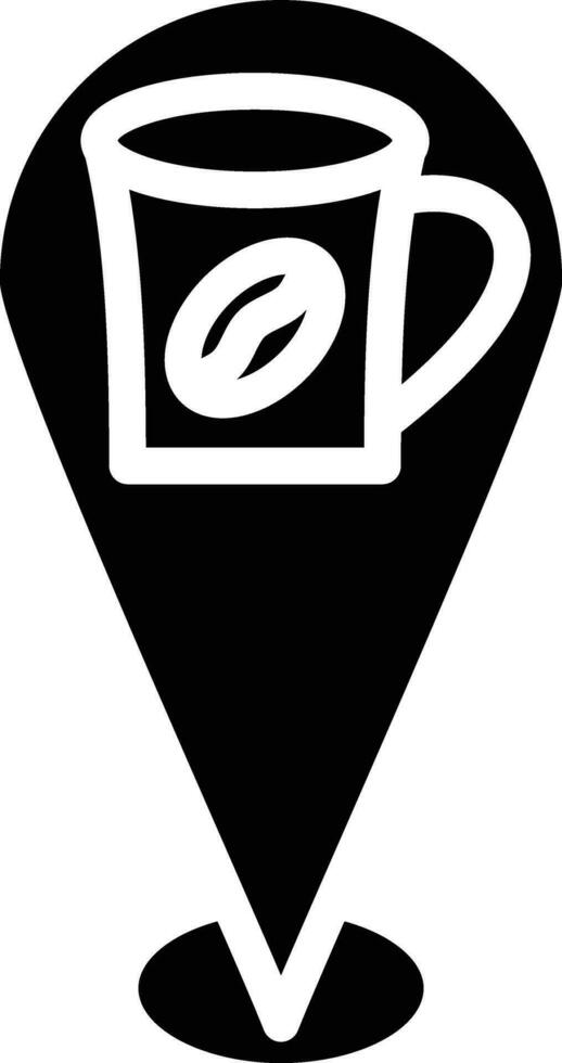 café ubicación vector icono