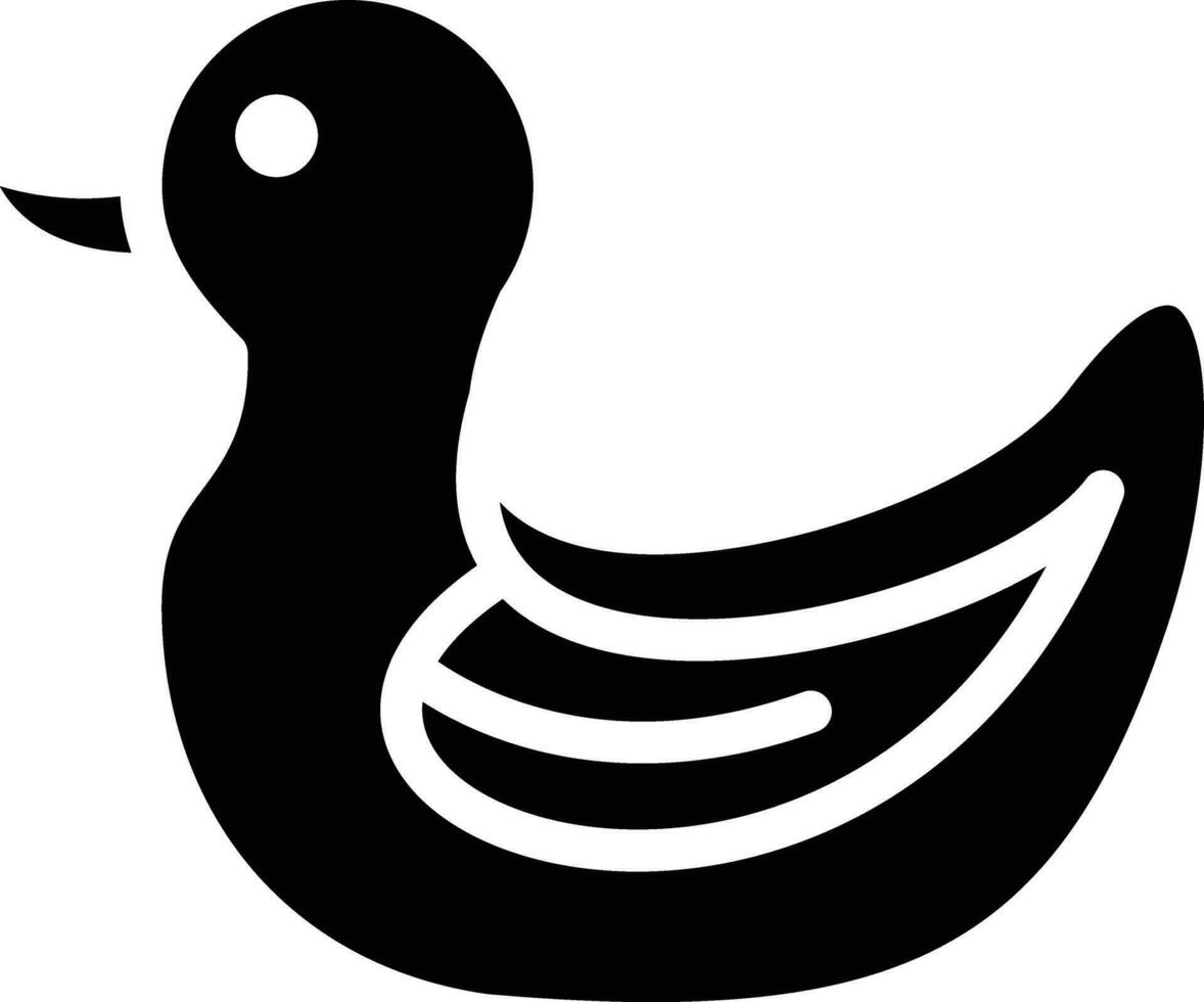 caucho Pato vector icono