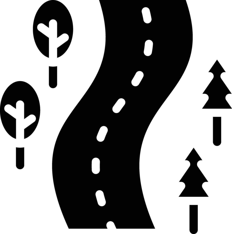 la carretera paisaje vector icono