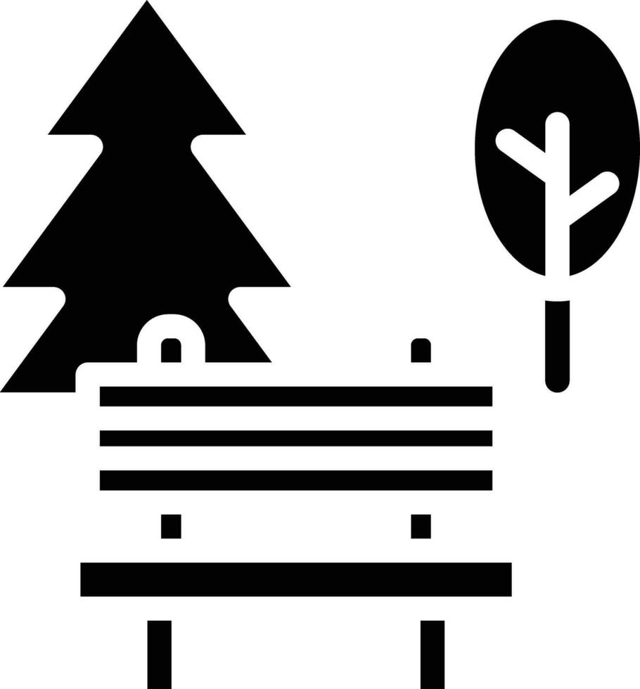 parque paisaje vector icono