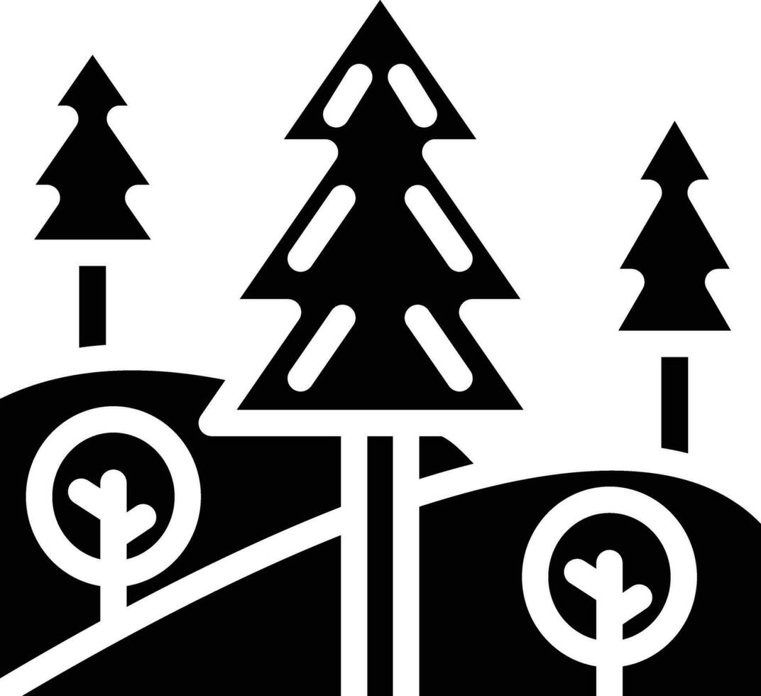 Forest Landscape Vector Icon