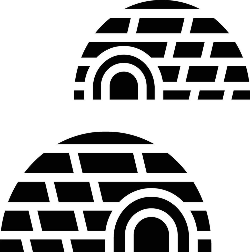Igloo Landscape Vector Icon