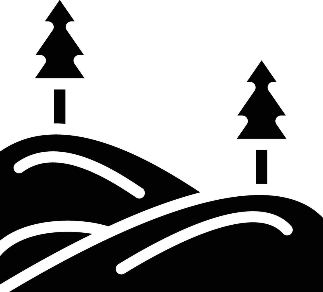 Hills Landscape Vector Icon