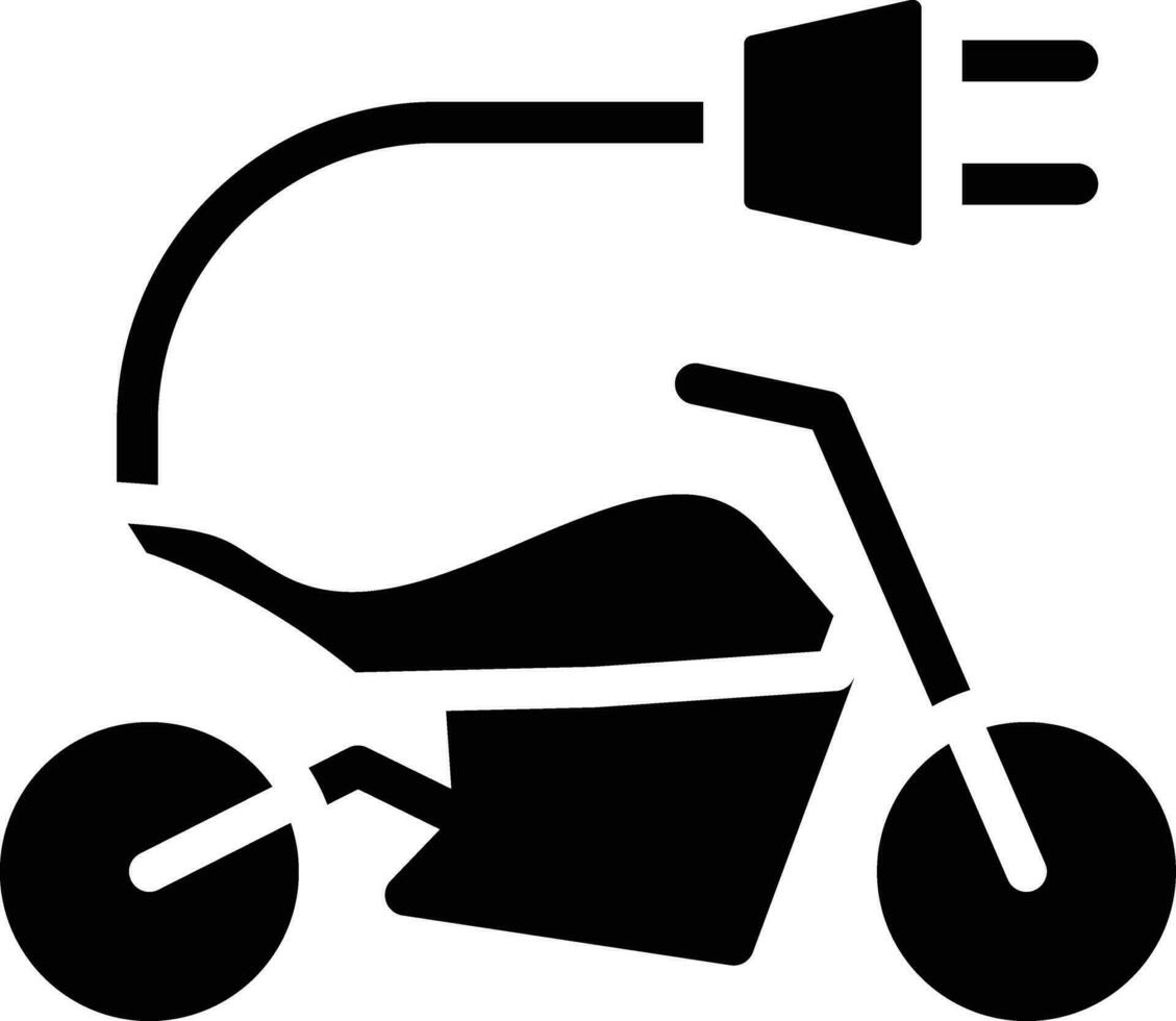 icono de vector de bicicleta eléctrica