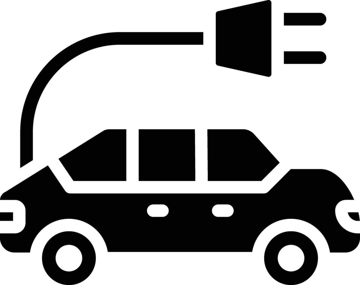 Electric Car Vector Icon