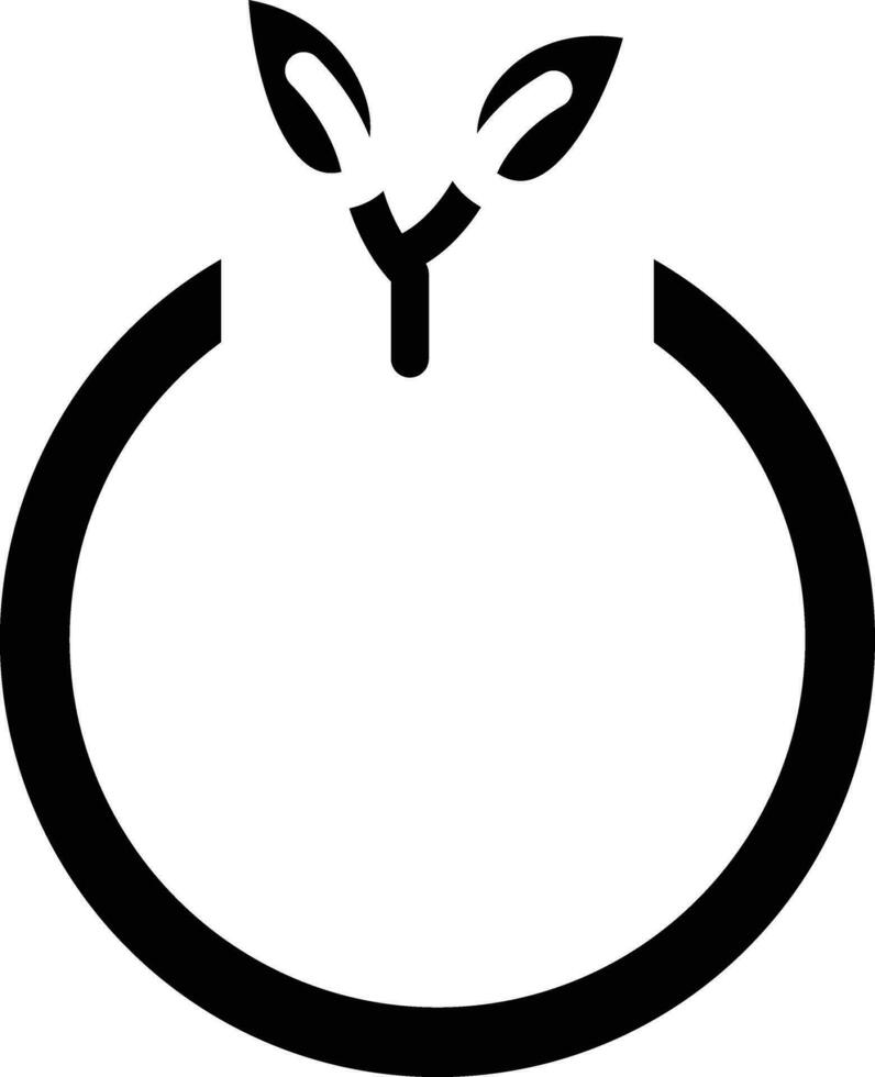 Eco Power Button Vector Icon