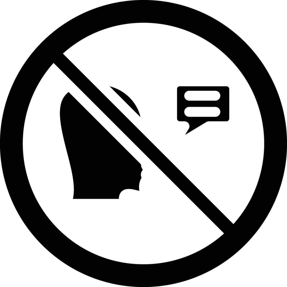 No Speak Vector Icon