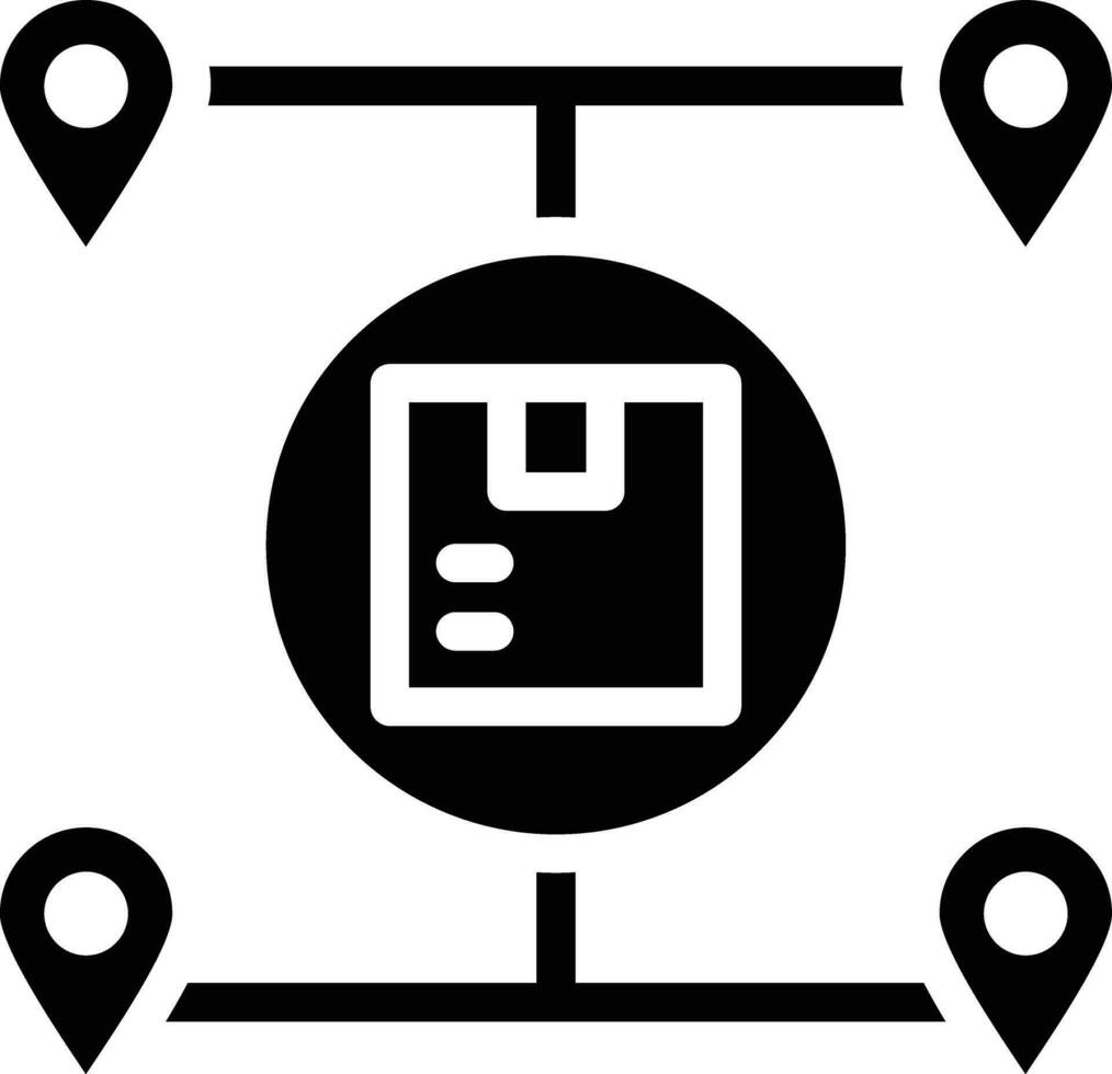 Parcels Distribution Vector Icon