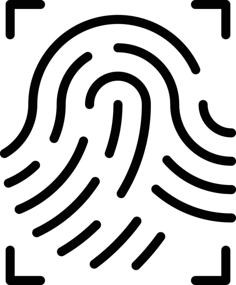 huella dactilar escanear vector icono