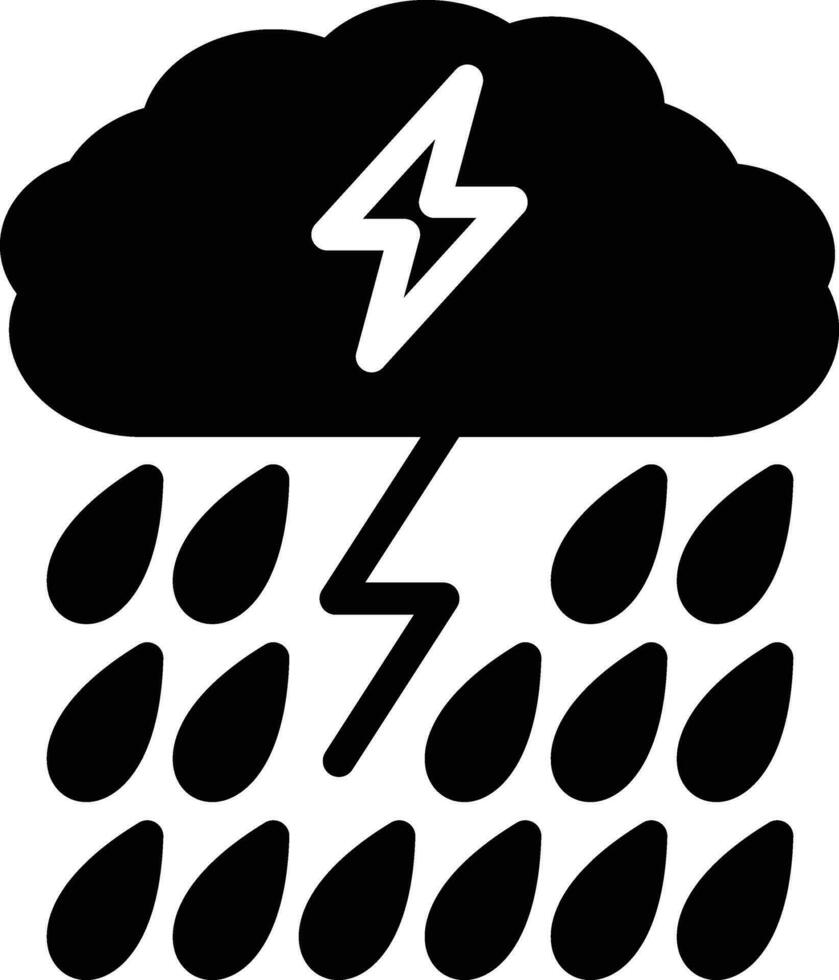 Heavy Rain Vector Icon