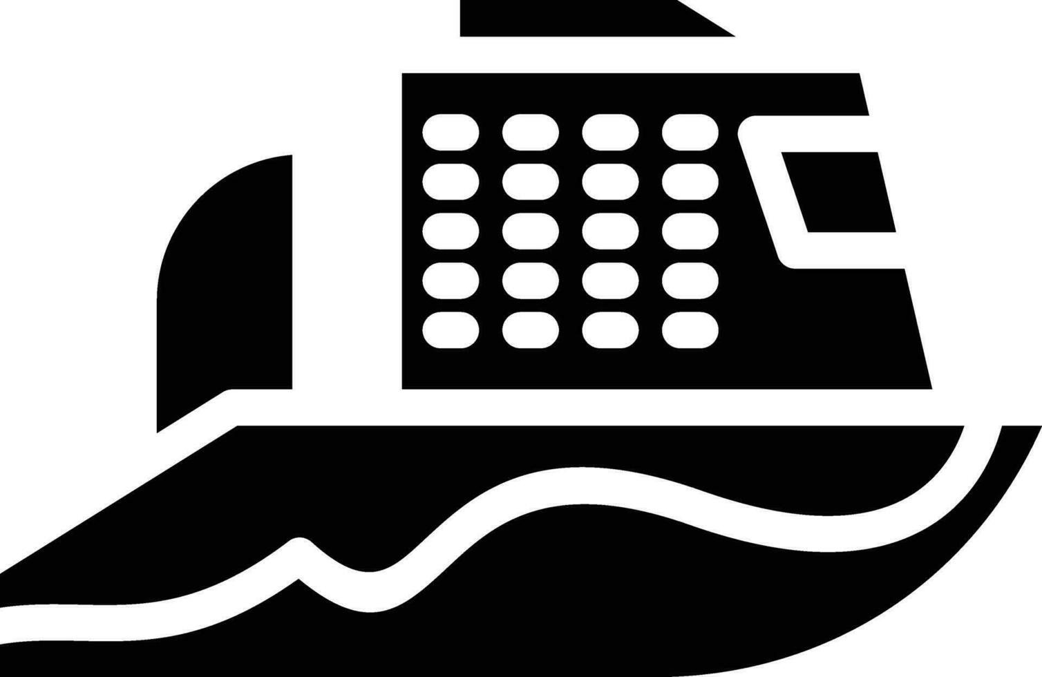 Ferry Boat Vector Icon