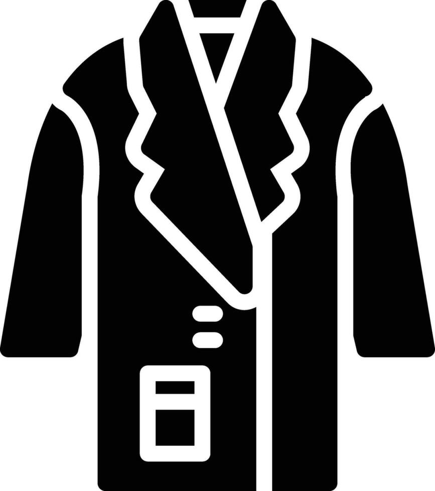 Winter Long Coat Vector Icon