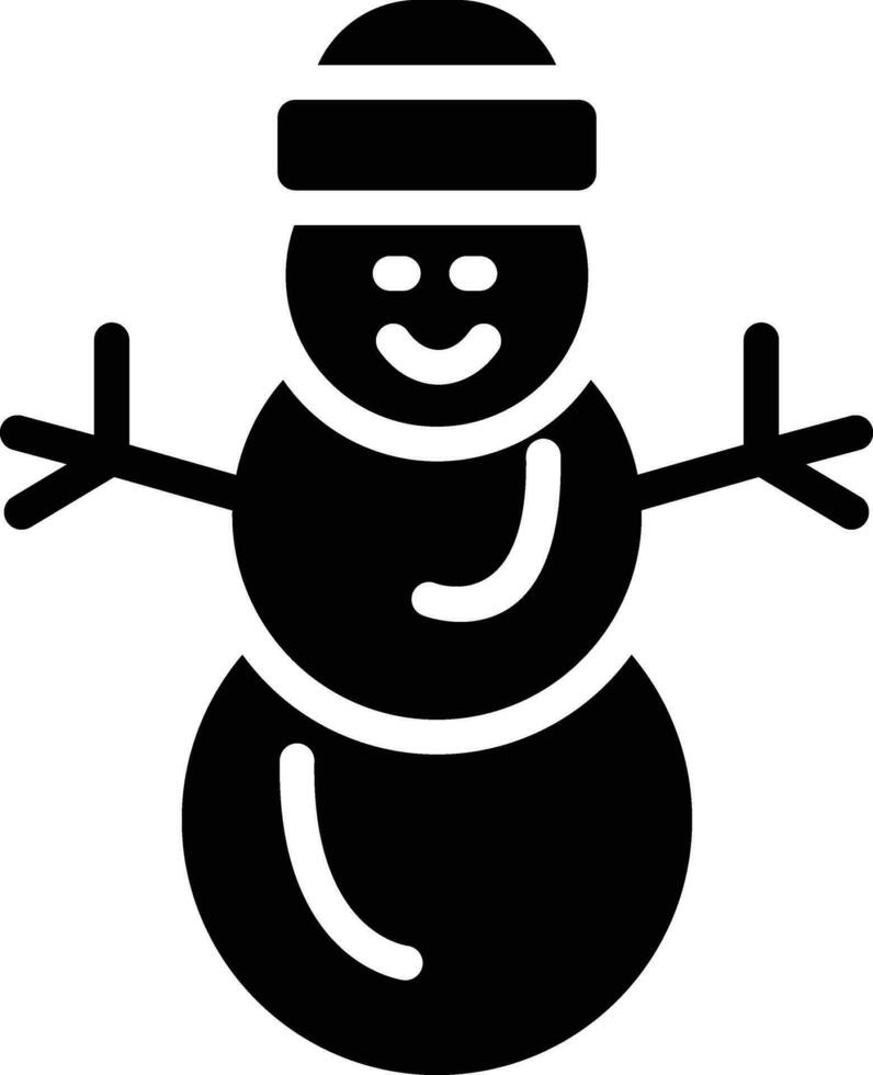 icono de vector de muñeco de nieve