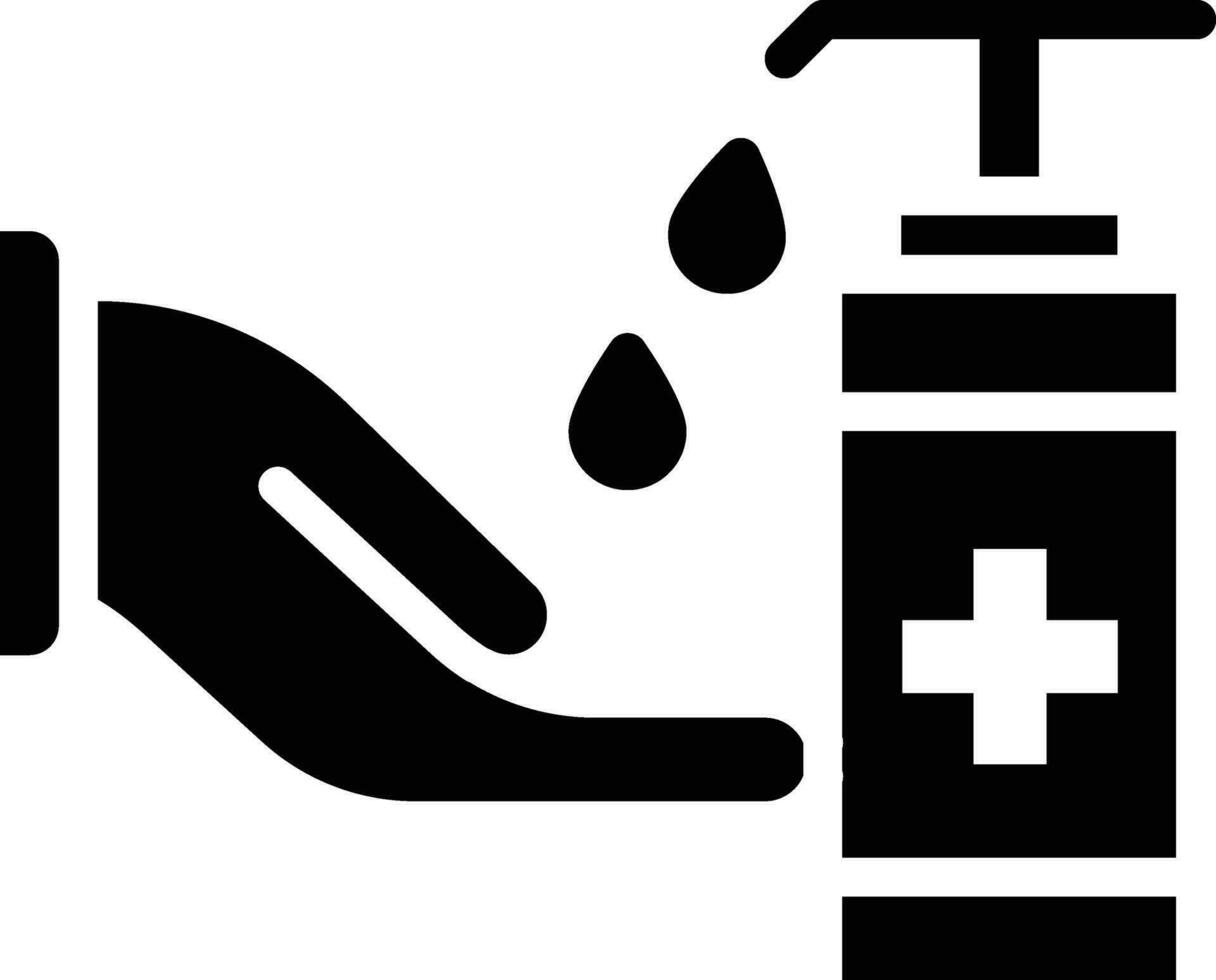 icono de vector de desinfectante de manos