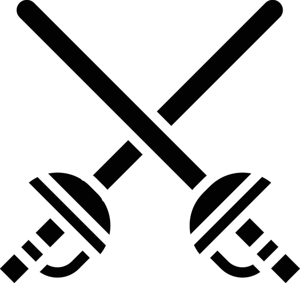 Fencing Sports Vector Icon