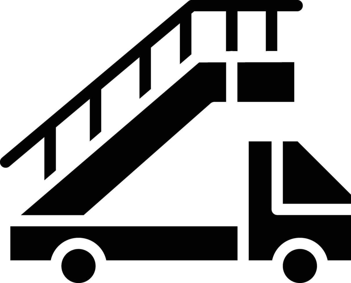 Aircraft Stairs Vector Icon