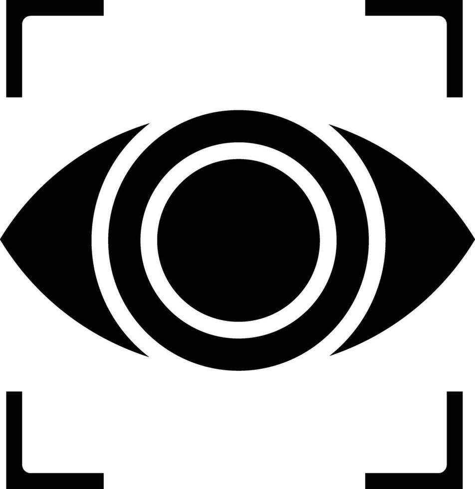 icono de vector de escáner ocular