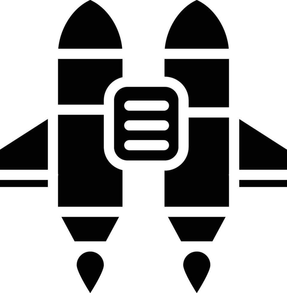 icono de vector de mochila propulsora