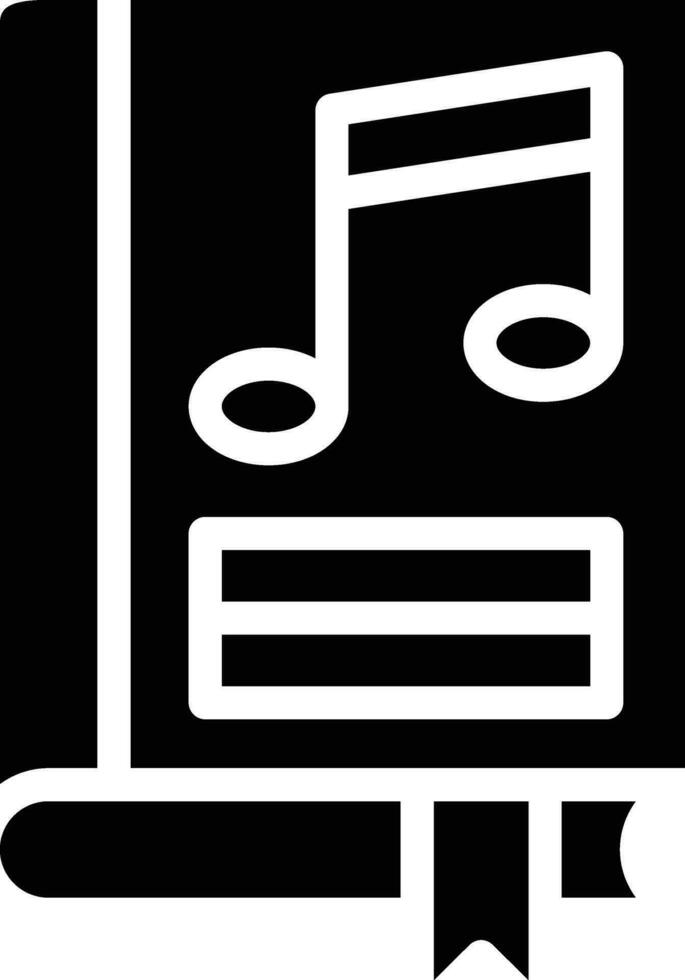 icono de vector de libro de música