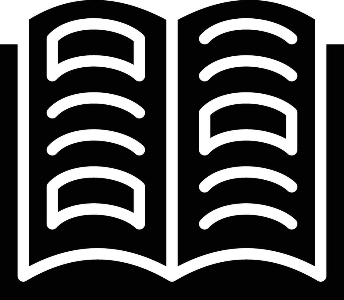 icono de vector de libro abierto