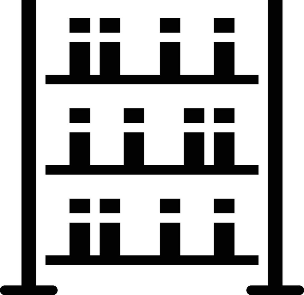 Library Shelves Vector Icon