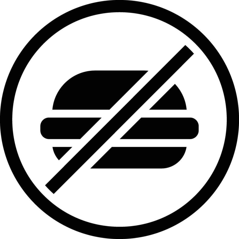 No Eating Vector Icon