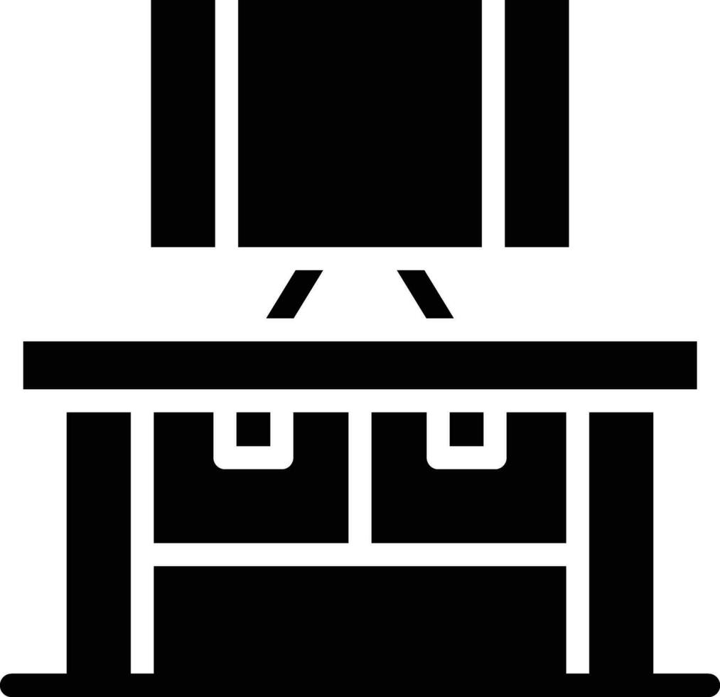 Computer Table Vector Icon