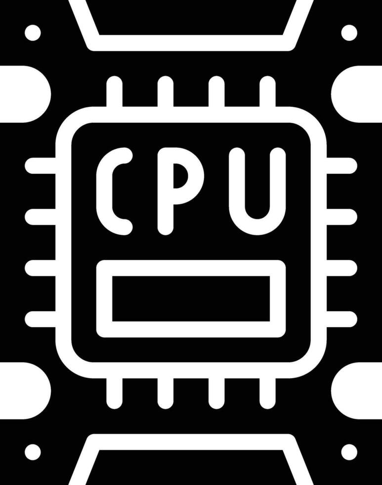 icono de vector de cpu