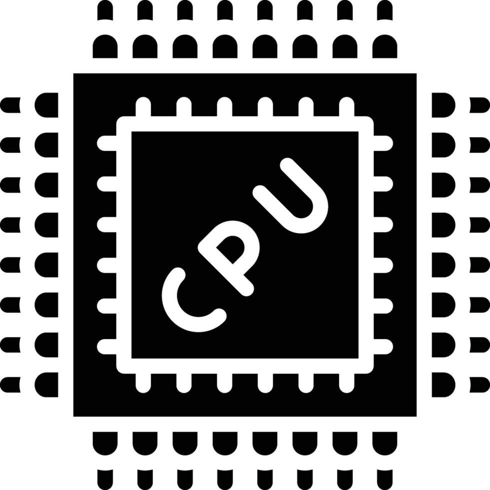 Microprocessor Vector Icon