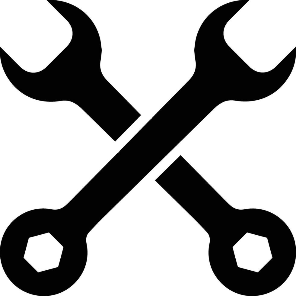 Cross Wrench Vector Icon