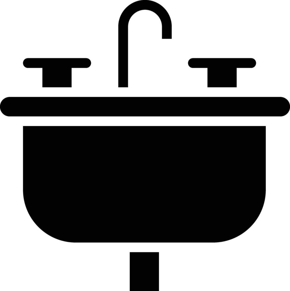 Hair Wash Sink Vector Icon