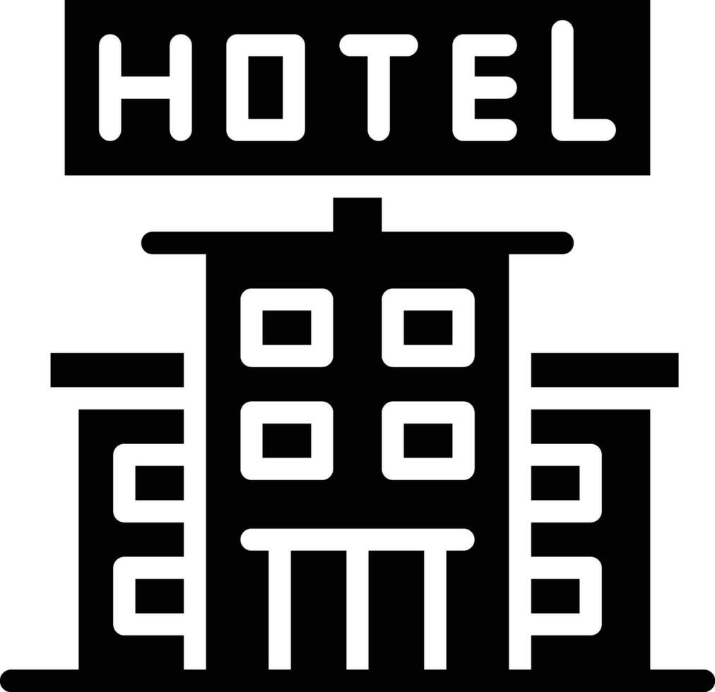 icono de vector de signo de hotel