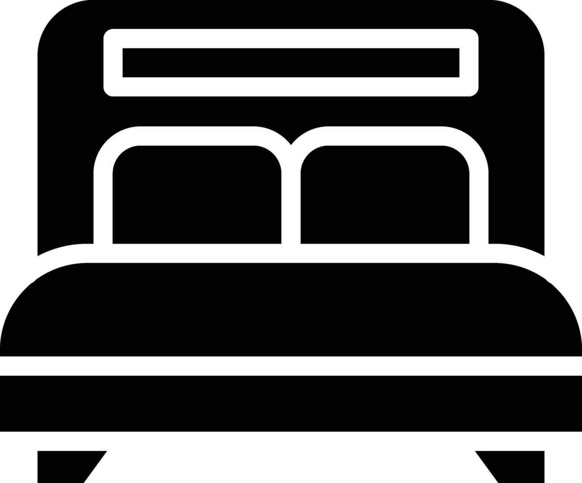 Double Bed Room Vector Icon