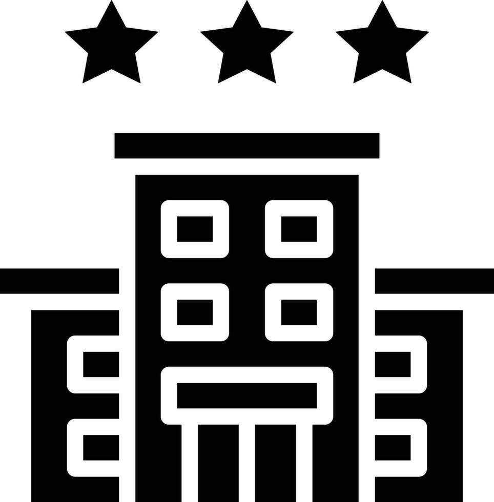 3 Star Hotel Vector Icon