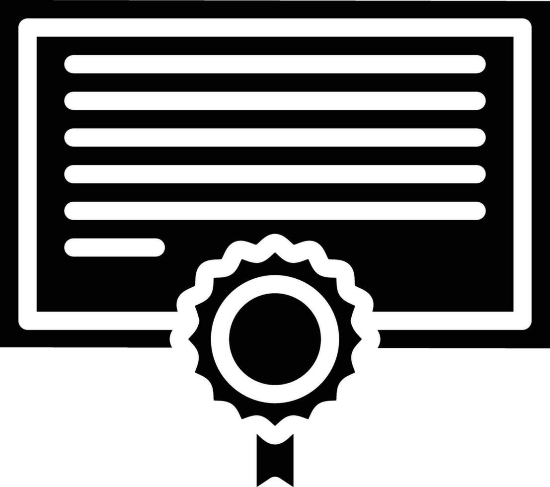 icono de vector de certificado