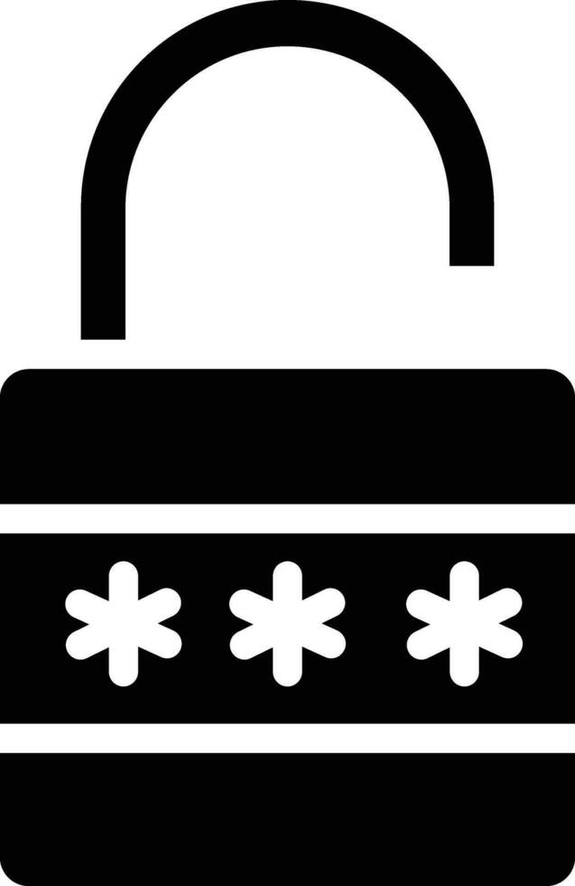 Number Padlock Vector Icon