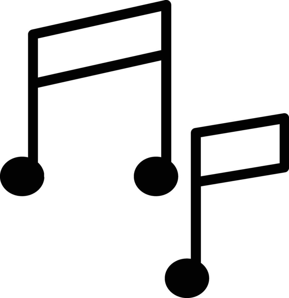 icono de vector de nota musical