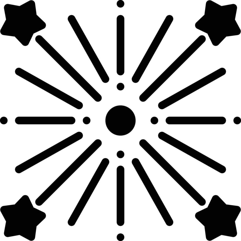 Wedding Fireworks Vector Icon