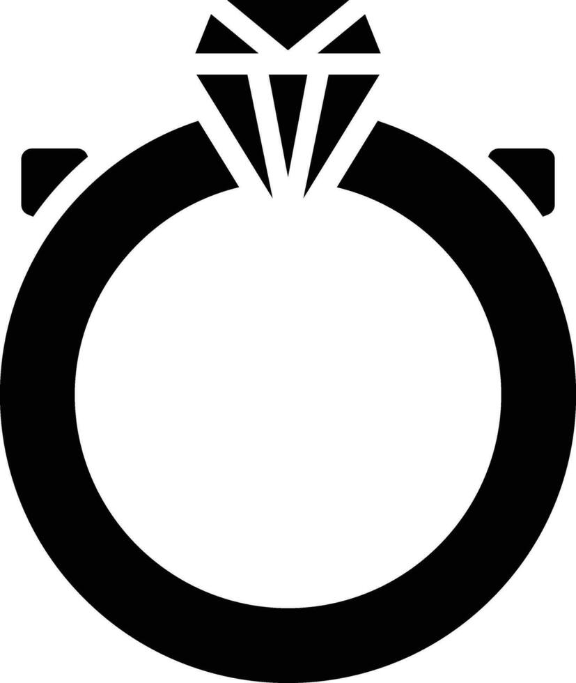 icono de vector de anillo de bodas