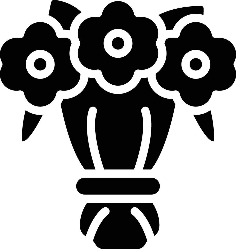 Flower Bouquet Vector Icon